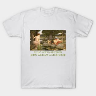 Echo and Narcissus by John Waterhouse T-Shirt